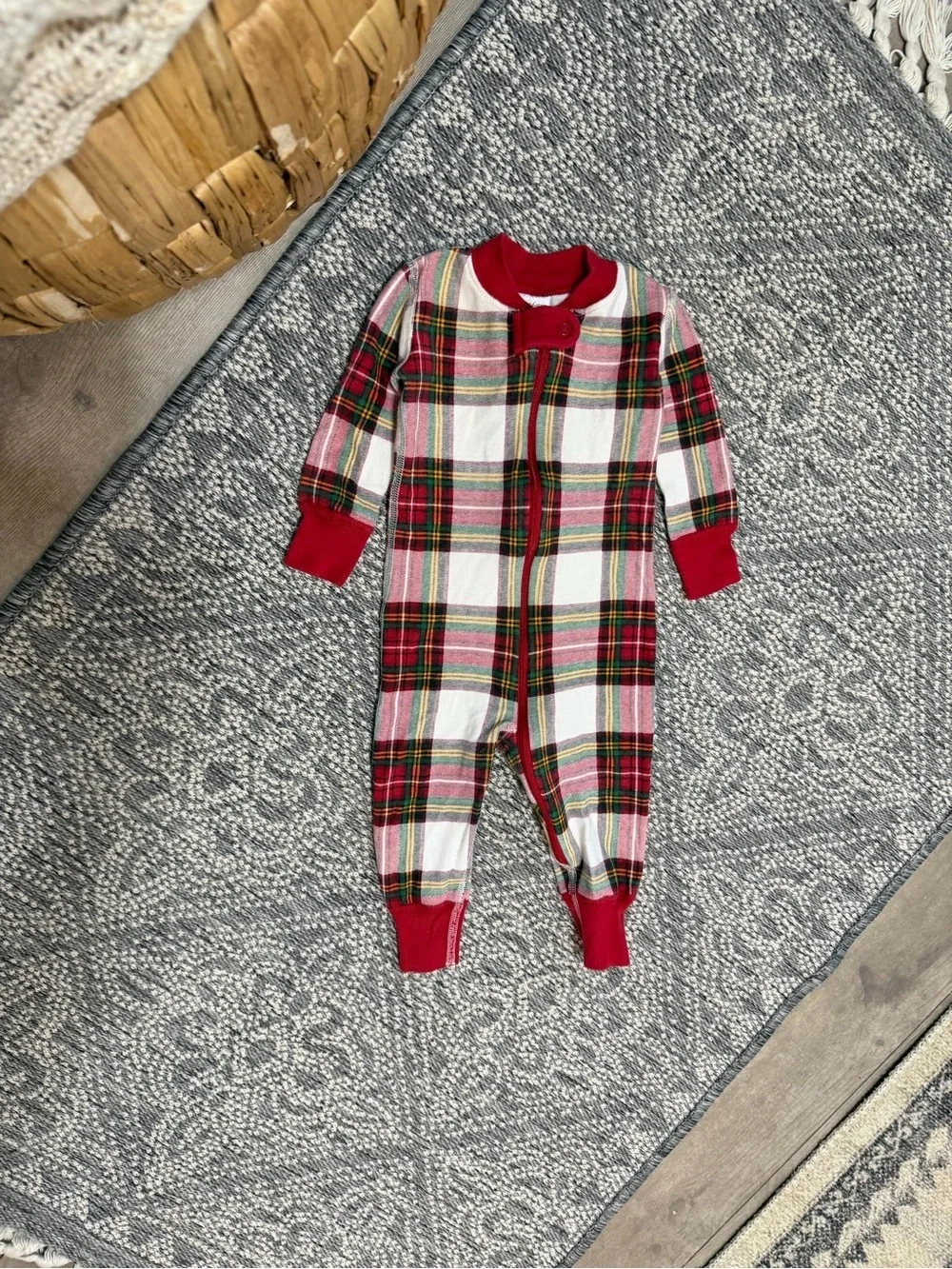 Hanna Andersson Baby Holiday Zip Sleeper Pajamas 6-12 Months